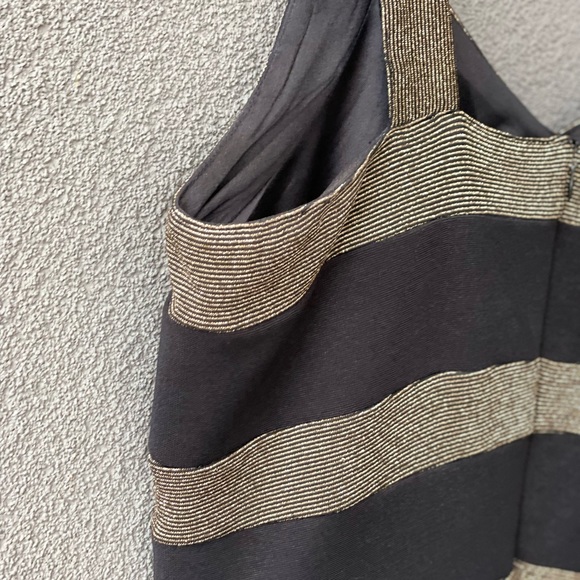 Joseph Ribkoff Size 10 Black and Gold Dress, Vintage Little Black Dress, Gift - Picture 9 of 14